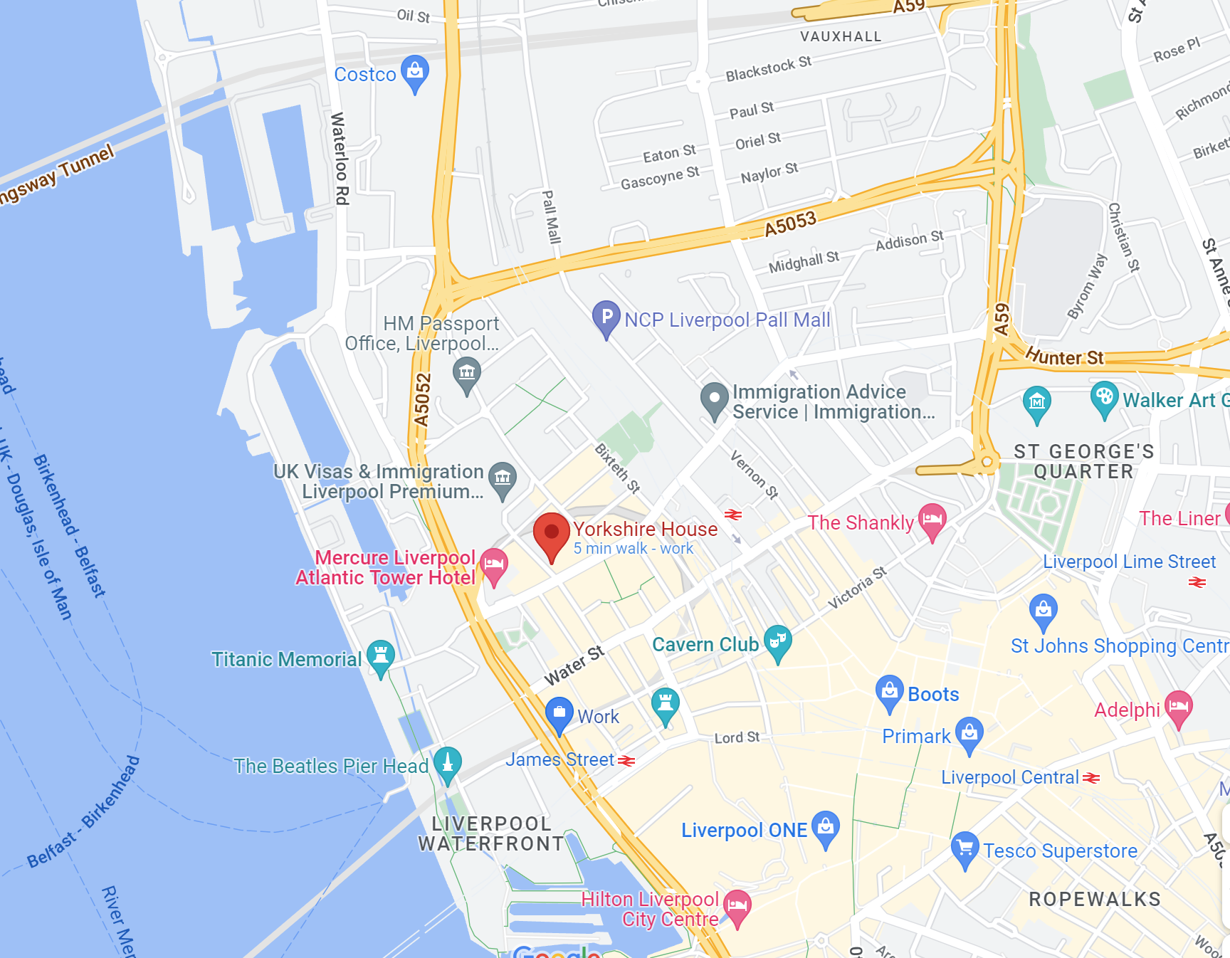 Liverpool Head Office Map